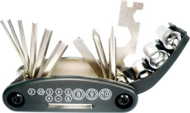 Ключи-шестигранники VLX-T08 в ноже 15 позиций 2/2,5/3/4/5/6мм+2 отвертки+накидные головки 8/9/10