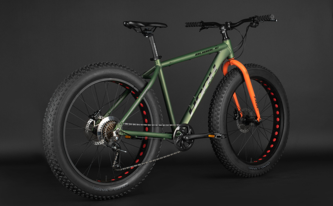 Велосипед HORH BUBBLE 26"HD (2024) Matt Green-Orange