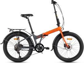 Велосипед HORH NEMO 9SP HD FAT 24" (2024) Orange-Dark Grey